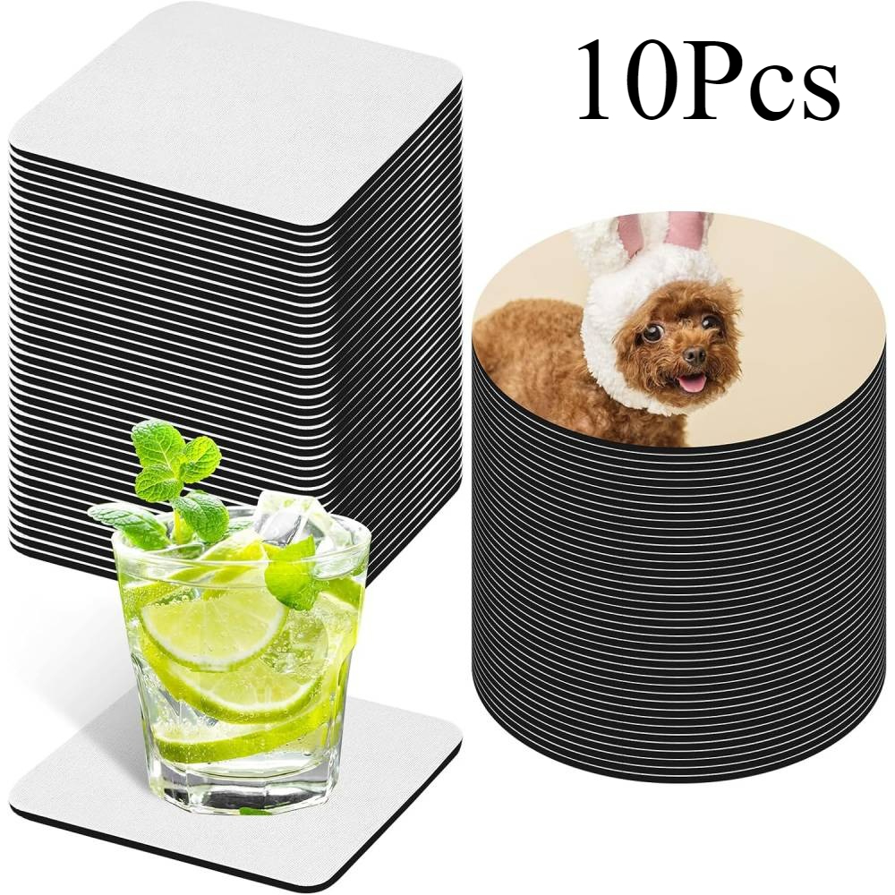 Coaster Sublimation Blank - 10-комплект заготовок для сублимационной подставки —