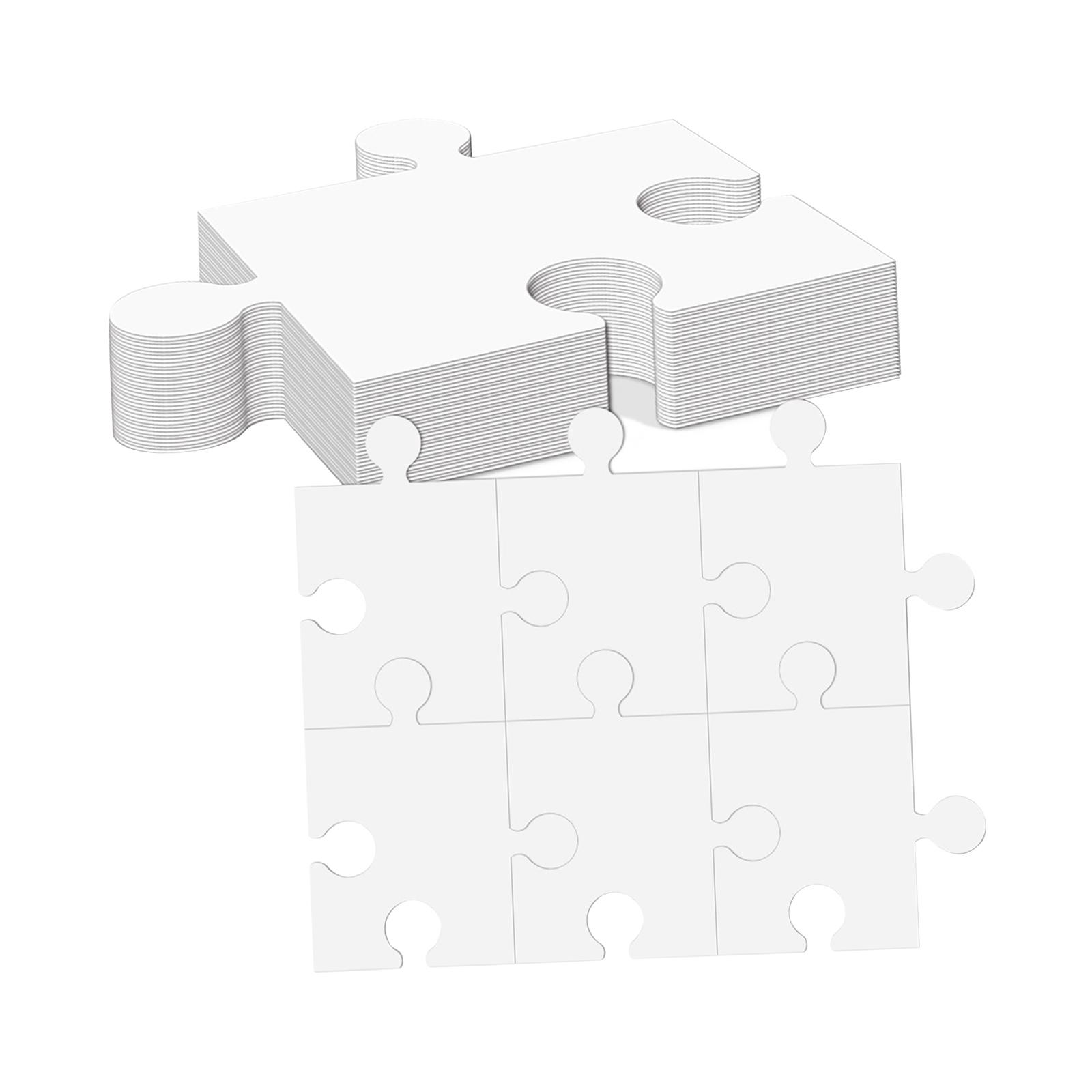 Puzzle Blank White - Белые картонные заготовки для пазлов, универсальные