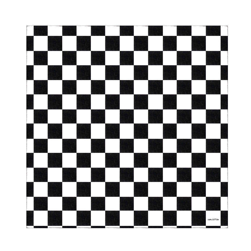 Bandana Blank White - Бандана с клетчатым флагом, хлопковые банданы