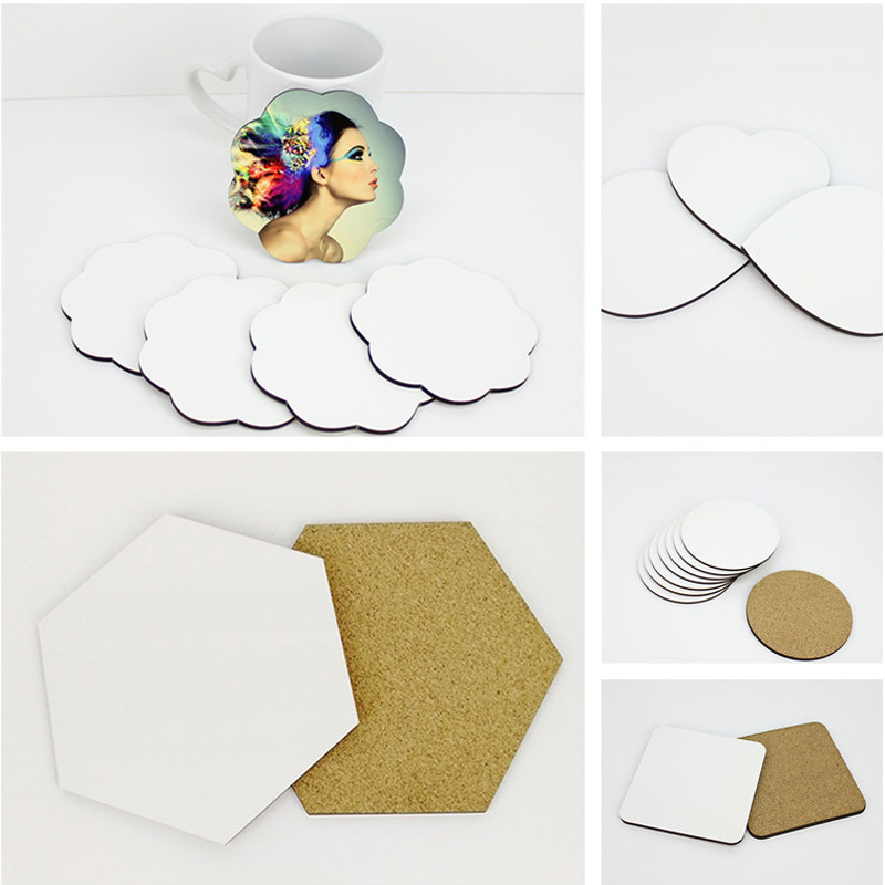 Coaster Sublimation Blank - 100 шт./лот DIY сублимационная пустая подставка