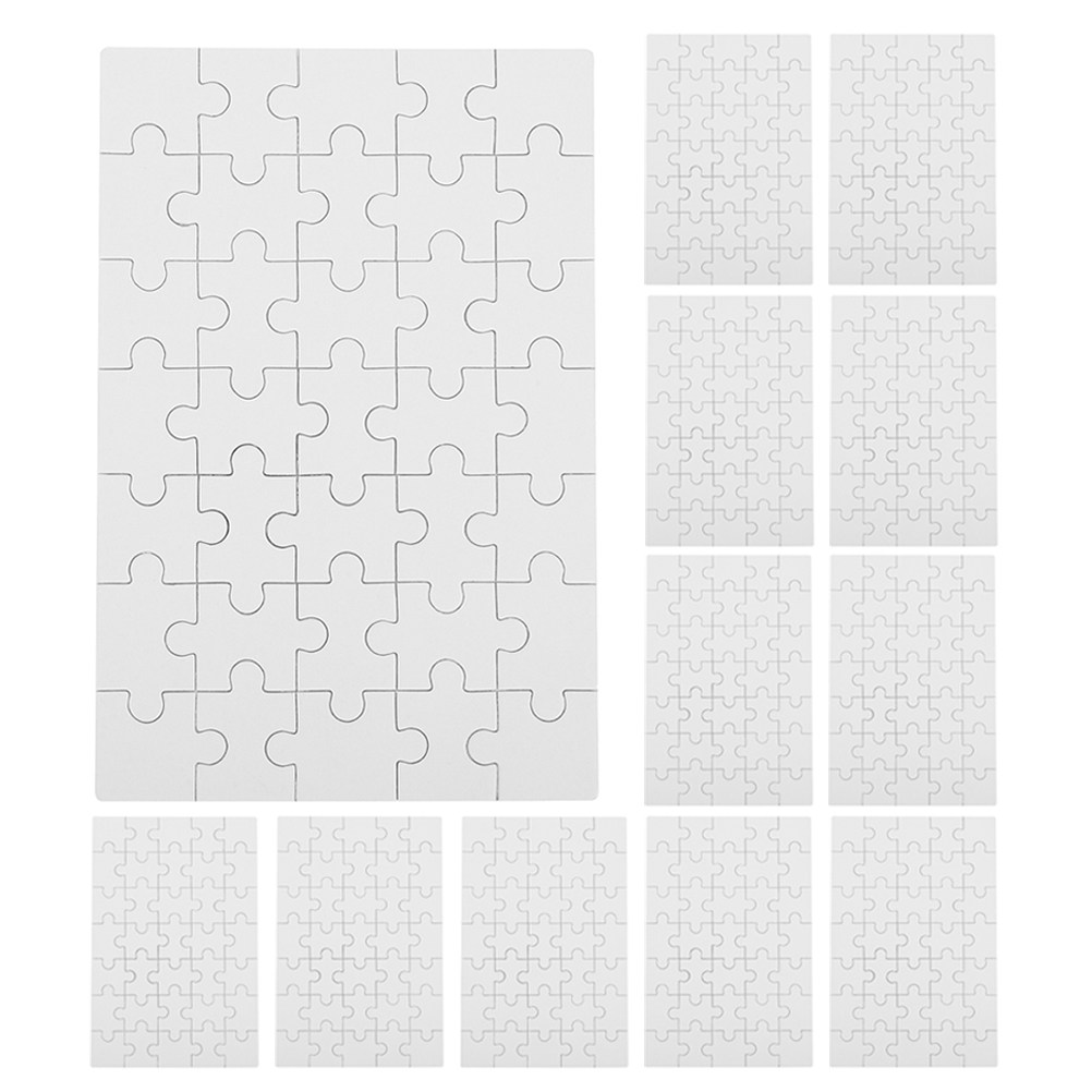 12 шт. белых заготовок для суб – обзор и цена Puzzle Blank White