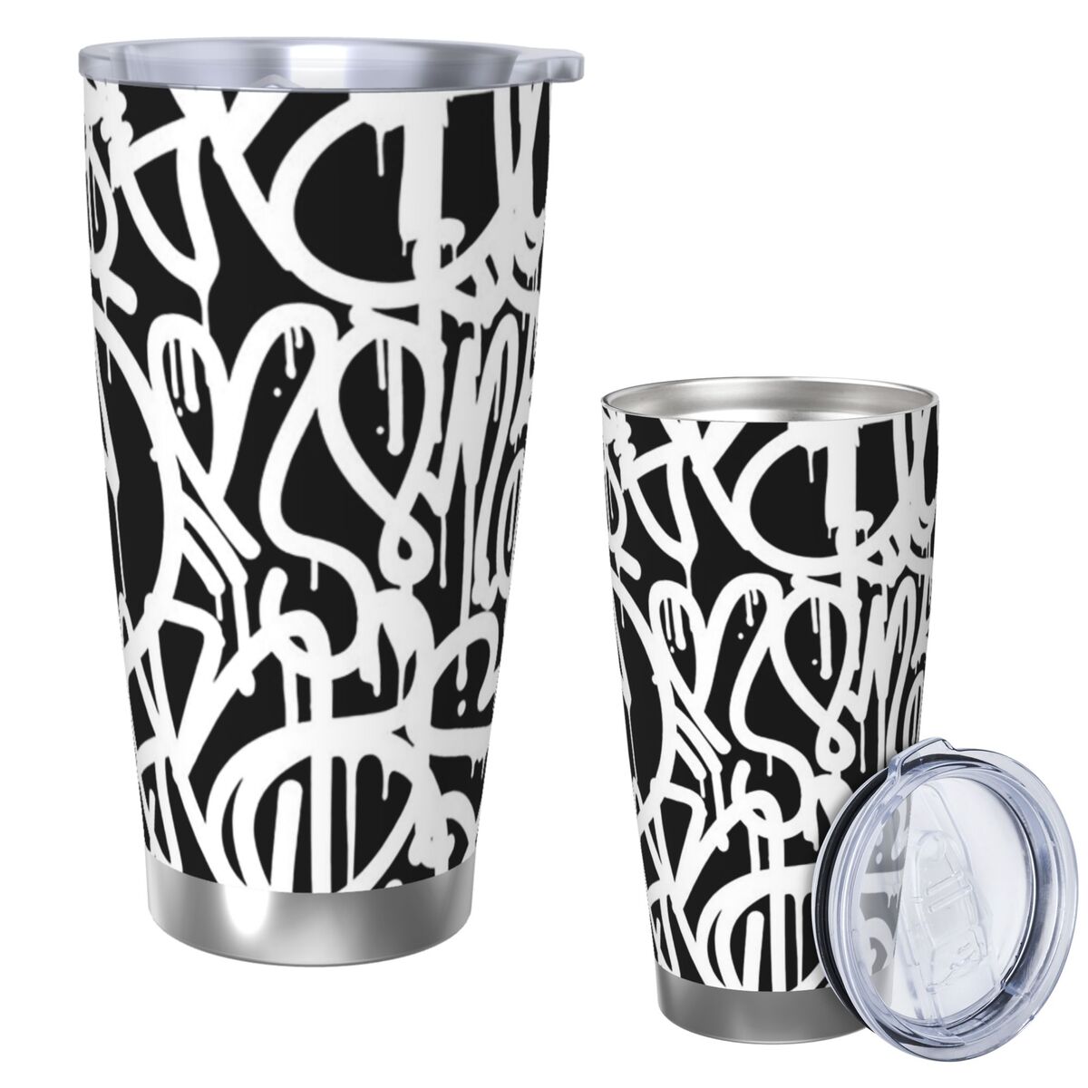 Черно-белый стакан из нержавею – обзор и цена Tumbler 20Oz White