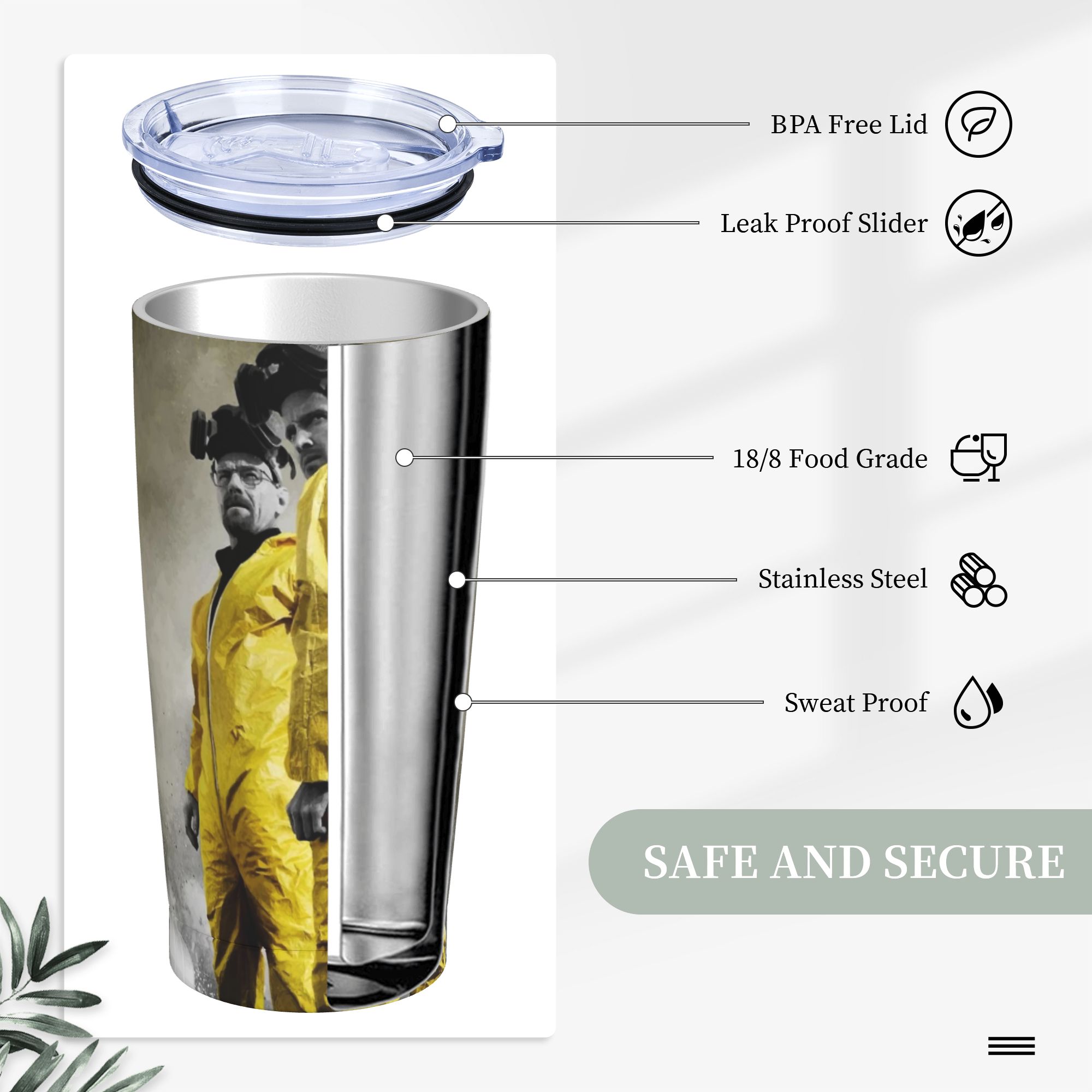 Термокружка Breaking Bad с вак – обзор и цена Tumbler 20Oz White