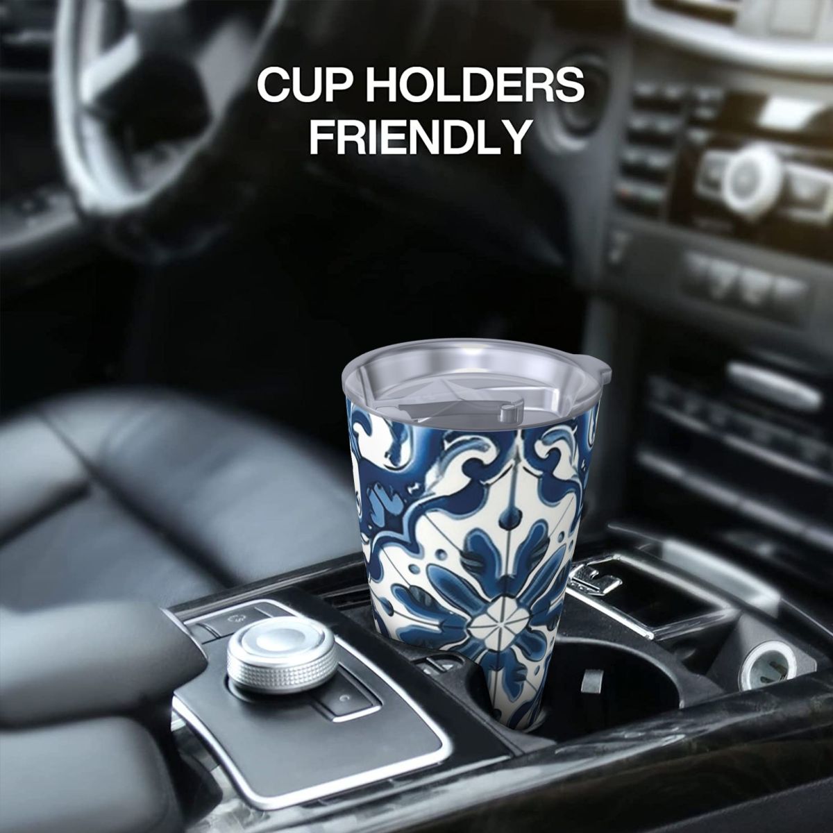 Синий и белый узор Majolica, с – обзор и цена Tumbler 20Oz White